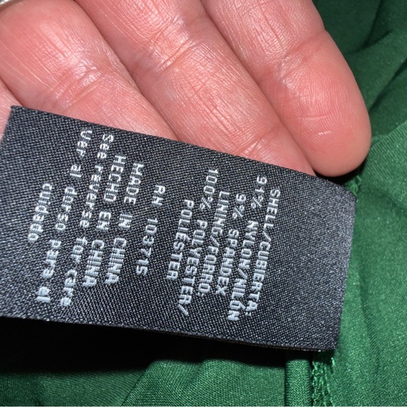 Zac & Rachel Emerald Green Floral Lace V-Neck Blouse - sz XL - Picture 7 of 9